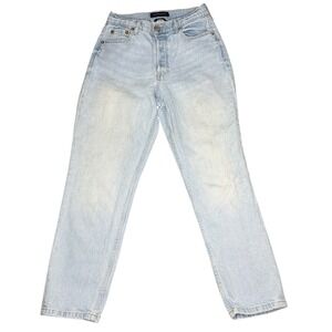 Aeropostale Mom Jeans size 4R High‎ Rise Button Fly Light Wash Denim Pants